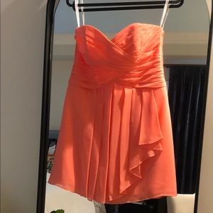 Flirty, Coral Strapless Dress
